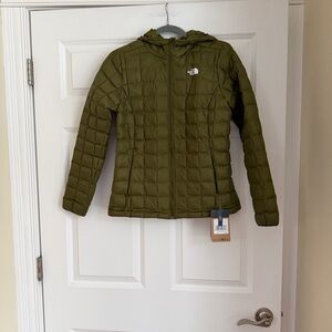 The North Face Thermoball Olive Quilted Jacket